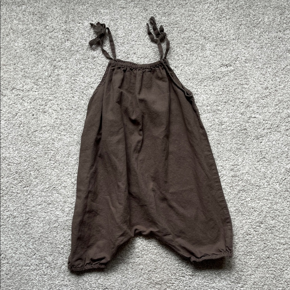 Little Cotton Clothes Brown Jumpsuit